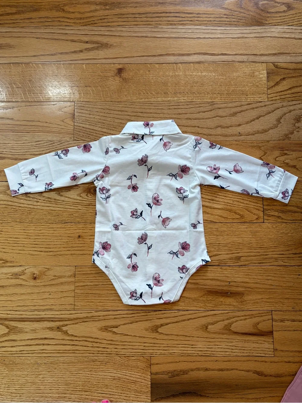 Baby Floral Suspender Outfit Set w/ Bow Tie & Hat | 4-Piece